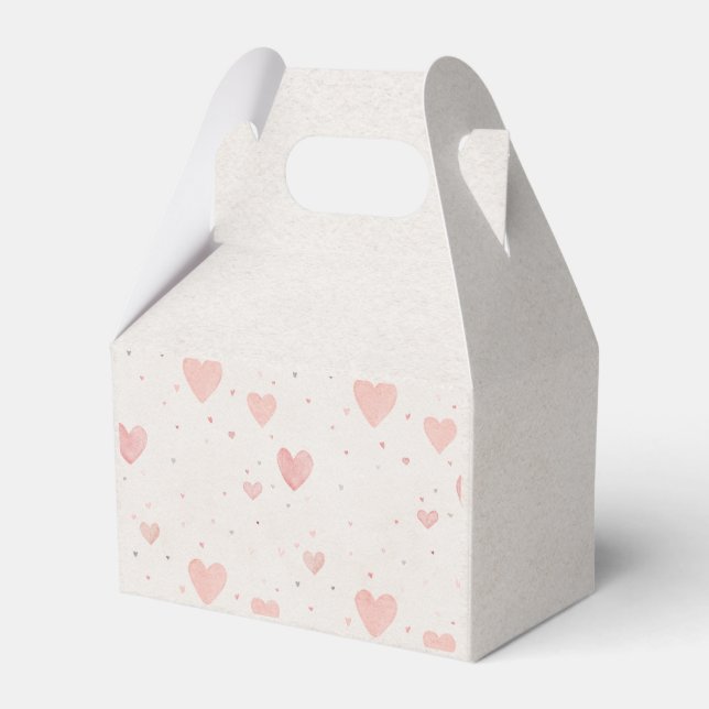 Soft Heart Pattern Favor Box (Front Side)