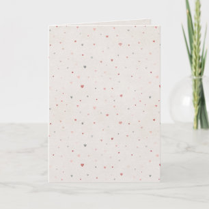 Soft Heart Pattern Folded Greeting Card