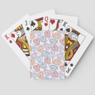Soft Hearts: Continuous Line Valentine's Playing Cards