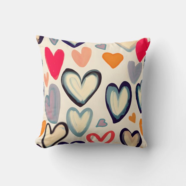 Soft Hearts Cushion (Front)