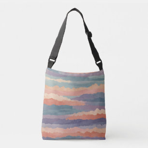 Soft Horizon Waves Crossbody Bag