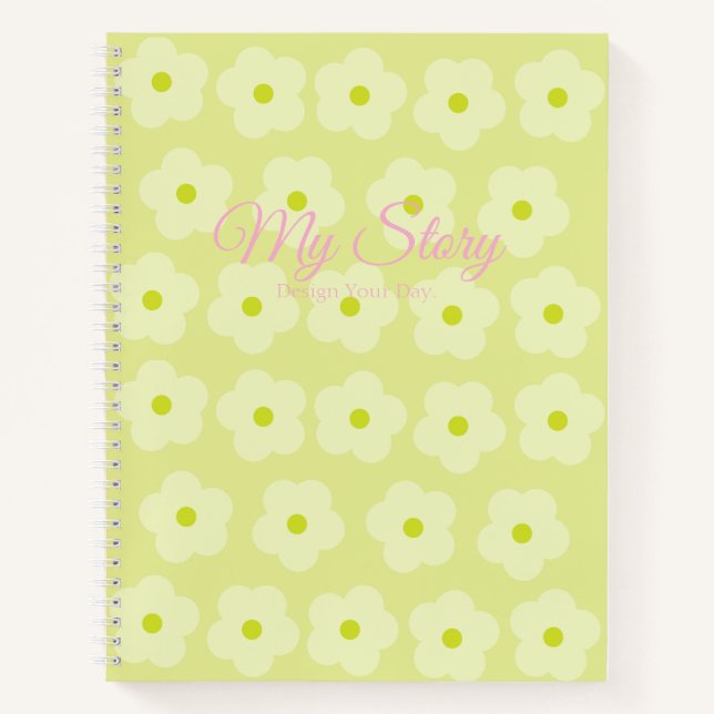 Soft Hue Blooms  Notebook (Front)
