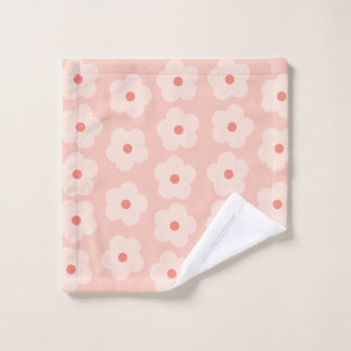 Soft Hue Peach Blooms Wash Cloth