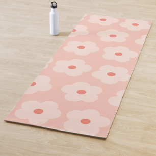 Soft Hue Peach Blooms Yoga Mat