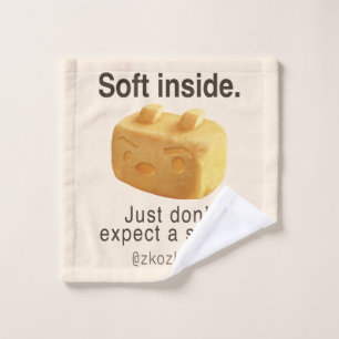 Soft Inside: Iron T Pineapple Cake Funny Quote Art Wash Cloth