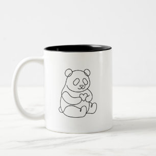 Soft Inside Panda Two-Tone Coffee Mug