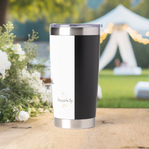 Soft Is Not Weak" Minimalist Calm Quote Sticker Insulated Tumbler
