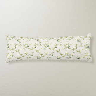Soft Ivory Mini Watermelon Watercolor Botanical Body Cushion