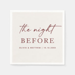 Soft Ivory The Night Before Chic Rehearsal Dinner Napkin