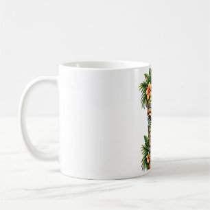 Soft Jade Blossom Tiki Coffee Mug