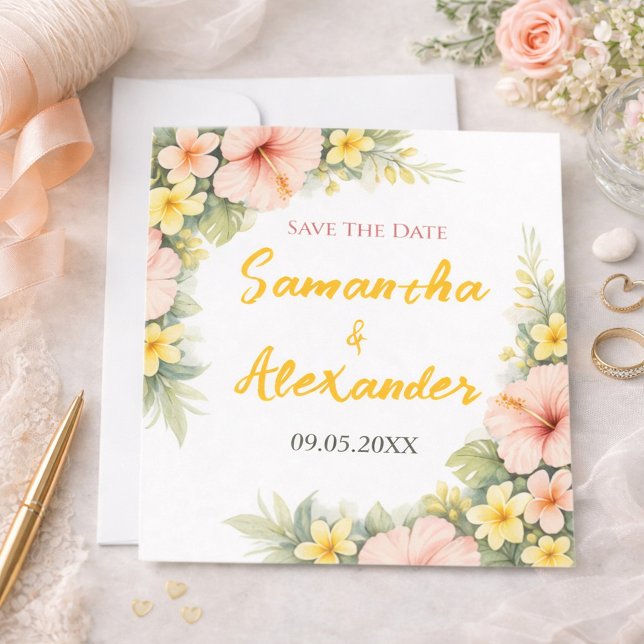 Soft & Joyful Tropical Garden   Save The Date (Creator Uploaded)