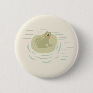 Soft Jungle Frogs & Birds 6 Cm Round Badge