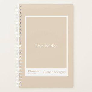Soft Khaki/Beige Block Quote Fully Customisable Planner
