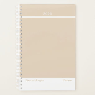 Soft Khaki/Beige Minimalist Planner