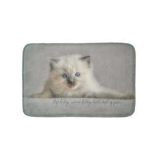 Soft kitty, ragdoll bath mat