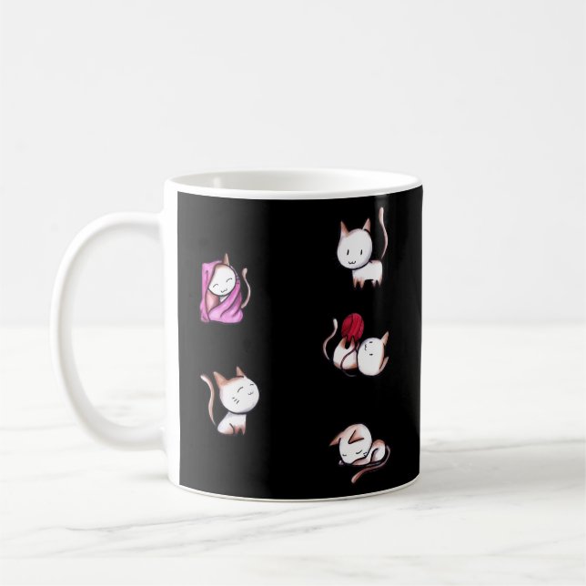 Soft Kitty Warm Kitty Little Ball Of Fur Happy Kit Coffee Mug (Left)
