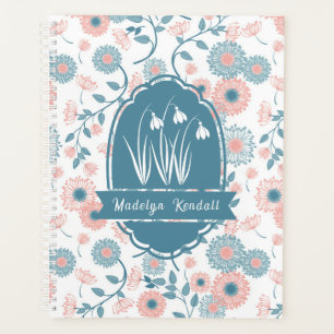 Soft Laurentian Floral Custom Name Planner
