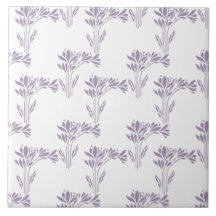 Soft Lavender Botanical Pattern Tile