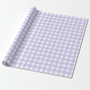 Soft Lavender Classic Gingham Checked Pattern Wrapping Paper