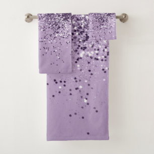 Soft Lavender Lady Glitter #1 (Faux Glitter) #art  Bath Towel Set