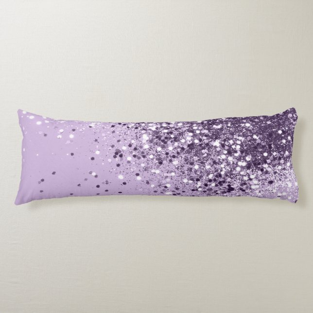Soft Lavender Lady Glitter #1 (Faux Glitter) #art  Body Cushion (Front)