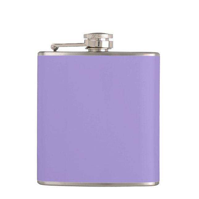 Soft Lavender Purple Colour Hip Flask (Front)