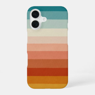 Soft Layered Retro Lines iPhone 16 Case