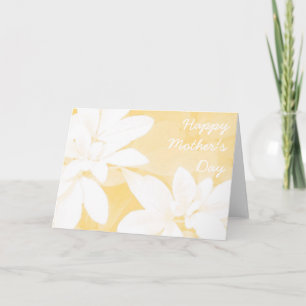 Soft Leaves Gold 'Mother's Day' card front text