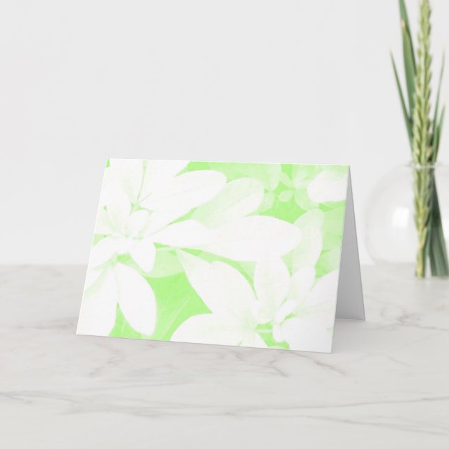 Soft Leaves Green 'Happy Easter' card (Front)