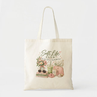 Soft Life Club Self Care Floral Tote Bag