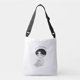 Soft Life Loading Cozy Chibi Boy Tea Crossbody Bag