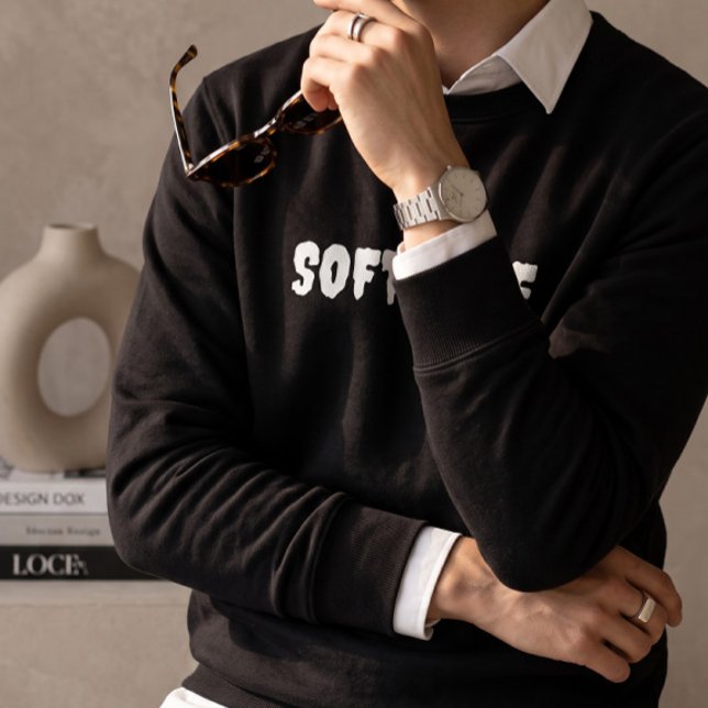 Soft Life Men's Black Crewneck Sweatshirt | Minima (Creator Uploaded)