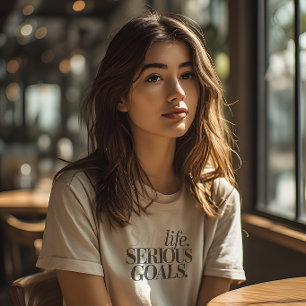 Soft Life Serious Goals Minimalist Aesthetic Tri-Blend Shirt
