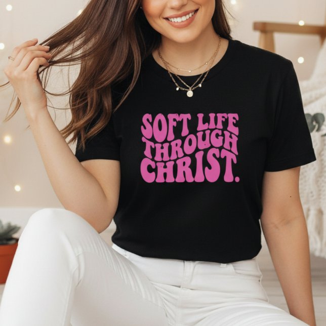 Soft Life Through Christ Christian Faith T-Shirt (Soft Life Through Christ Christian Faith T-Shirt)