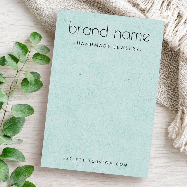 Soft light aqua blue texture earring display card (Soft light aqua blue texture earring display card)