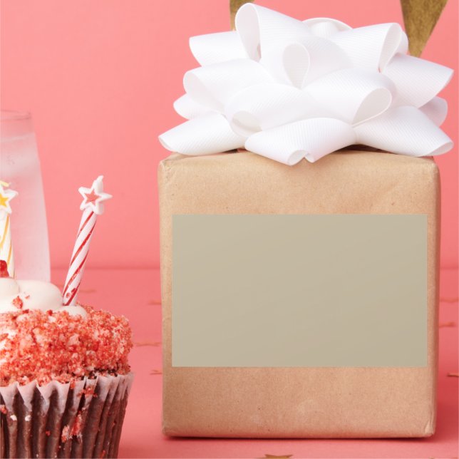 Soft Light Beige Background – Wedding Design Rectangular Sticker (Party)
