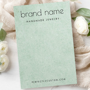 Soft light green texture earring display card