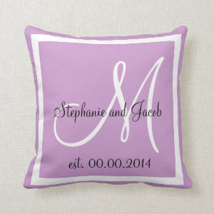 Soft Light Purple Lavender Wedding keepsake pillow