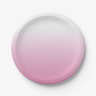 SOFT LIGHT ROSE PINK OMBRE PAPER PLATES