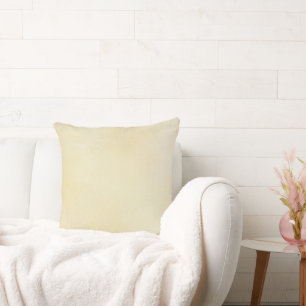 Soft Light Yellow Vintage Pattern Throw Pillow