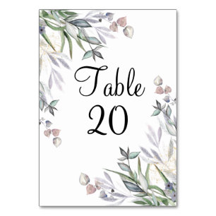 Soft Lilac Scottish Heather Reception Table Number