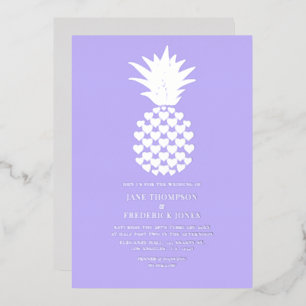 Soft Lilac & Silver Tropical Pineapple Wedding