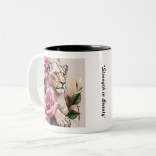"Soft Luxury Bloom" Two-Tone Coffee Mug