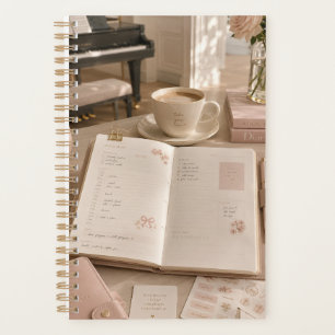 Soft Luxury Music & Coffee Stationery Planner