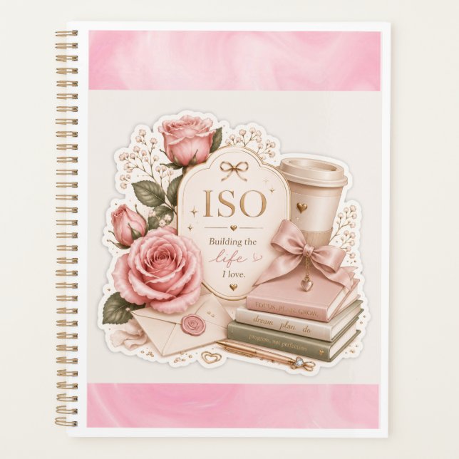 Soft Luxury Rose Planner (Front)