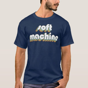 Soft Machine Retro Rainbow Typography Faded Style T-Shirt