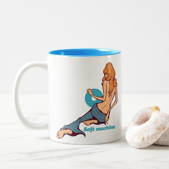Soft machine Two-Tone coffee mug (With Donut)