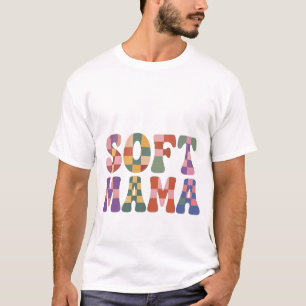 Soft Mama Colourful Patchwork Mum Shirt Cute Ret