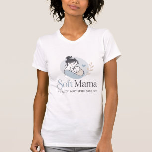 Soft Mama Cosy Motherhood Logo - Minimalist Mother T-Shirt