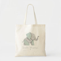 Soft Mama Cute Pastel Elephant – Minimalist Geomet
